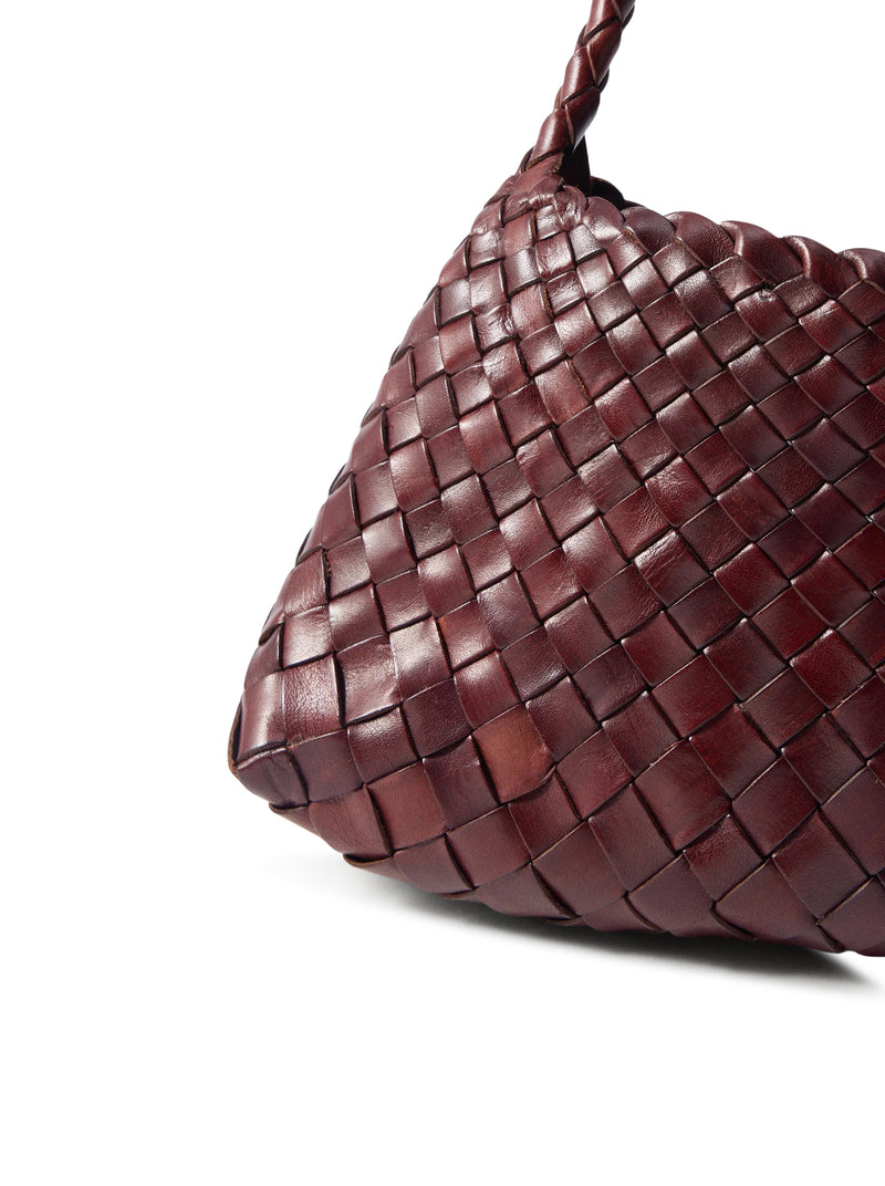 MINI BAG ROSANNA IN PELLE INTRECCIATA BRUCIATO