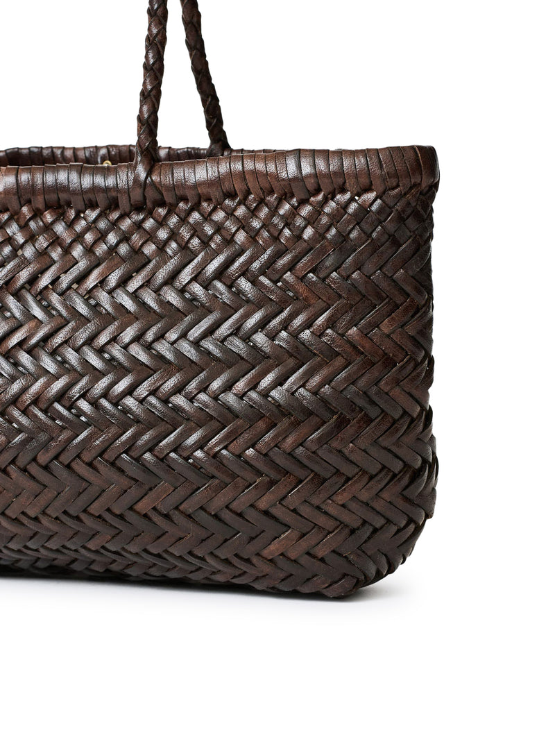 BORSA A MANO MINI FLAT GORA IN PELLE TESTA DI MORO