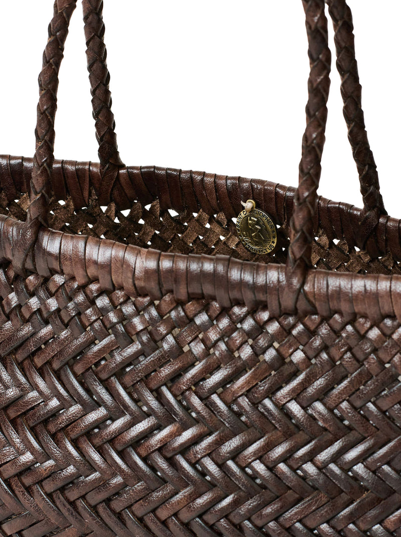 BORSA A MANO MINI FLAT GORA IN PELLE TESTA DI MORO