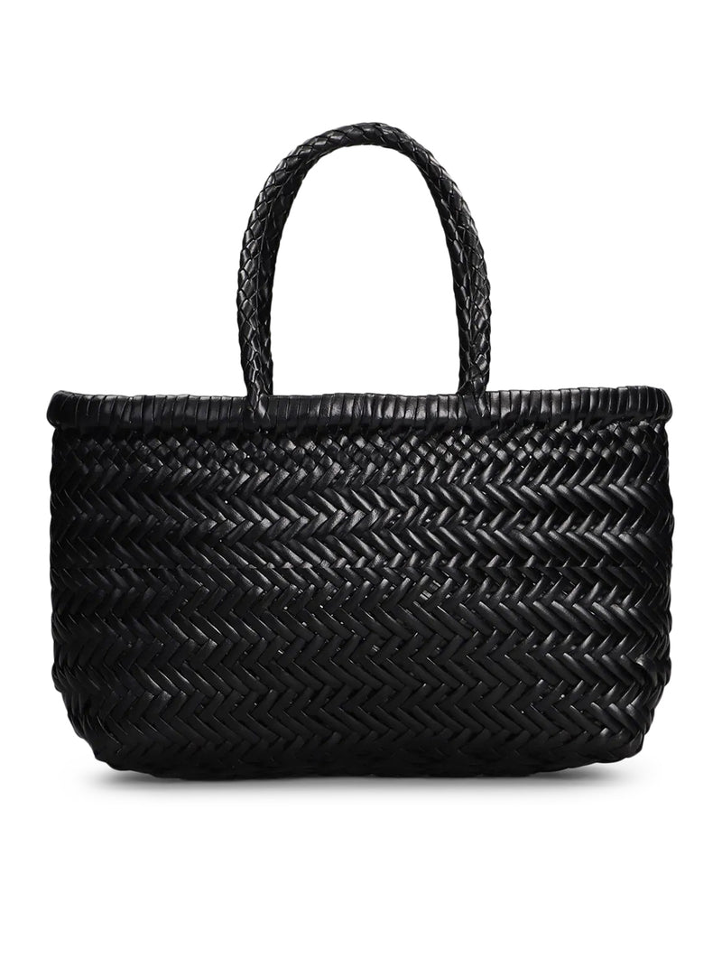 BORSA A MANO MINI FLAT GORA IN PELLE NERA