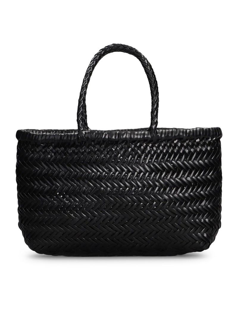 BORSA A MANO MINI FLAT GORA IN PELLE NERA