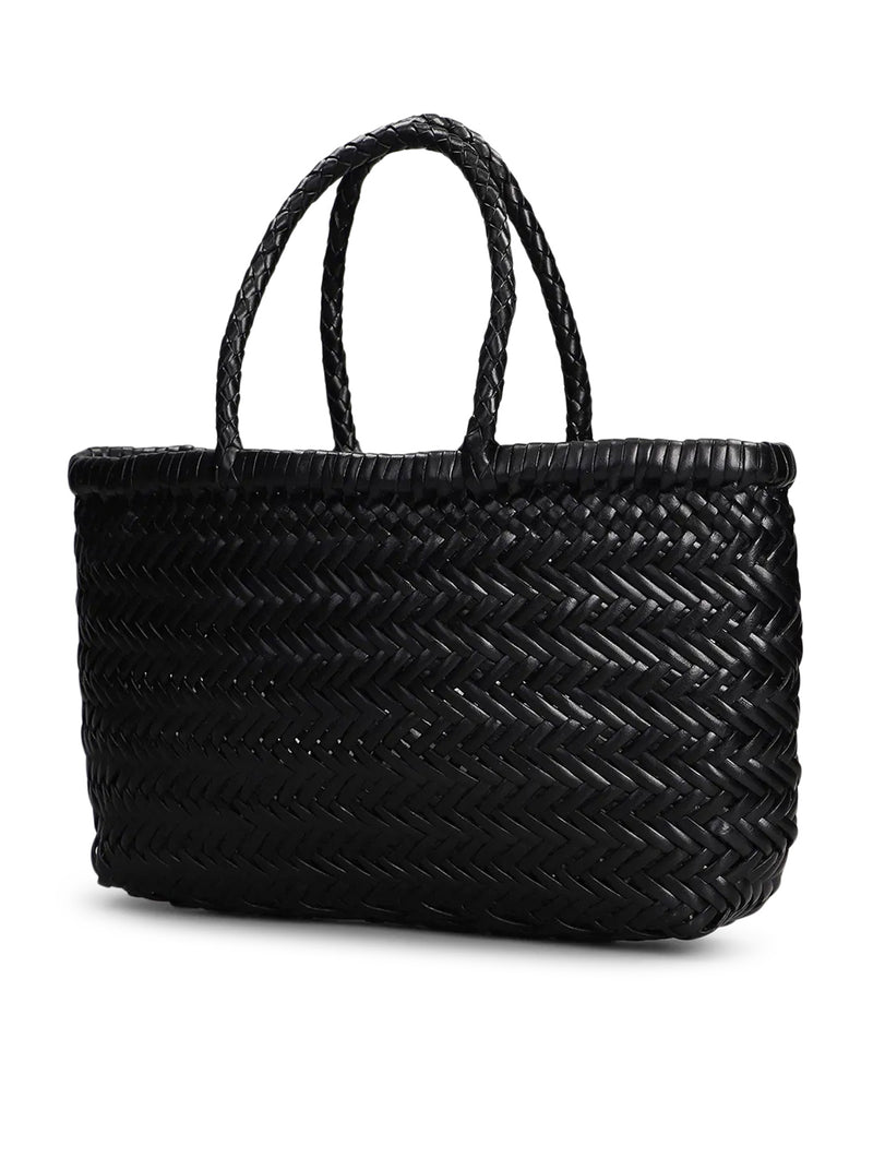 BORSA A MANO MINI FLAT GORA IN PELLE NERA