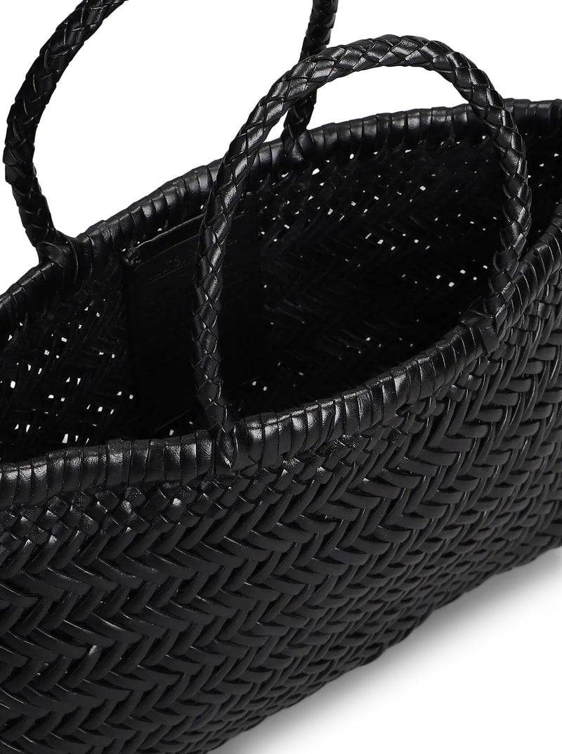 BORSA A MANO MINI FLAT GORA IN PELLE NERA