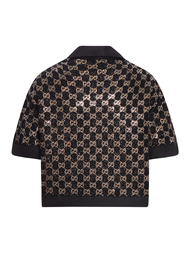 TOP IN TWEED DI LANA CON STRASS
