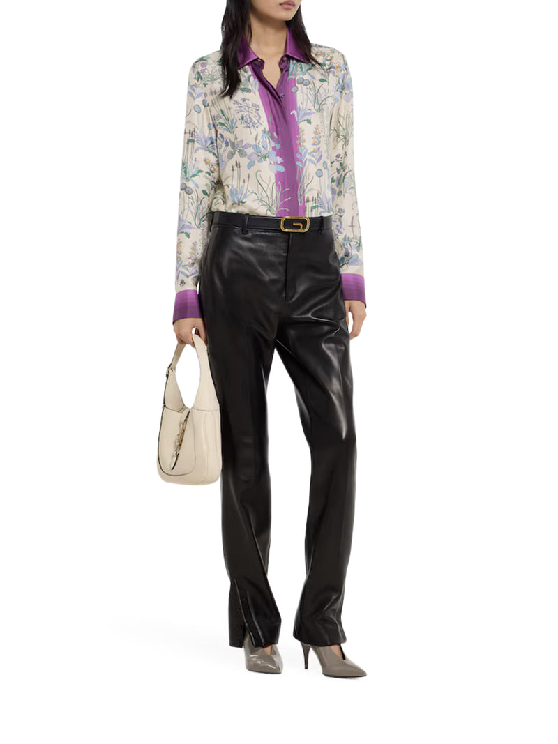 CAMICIA IN TWILL DI SETA STAMPATA