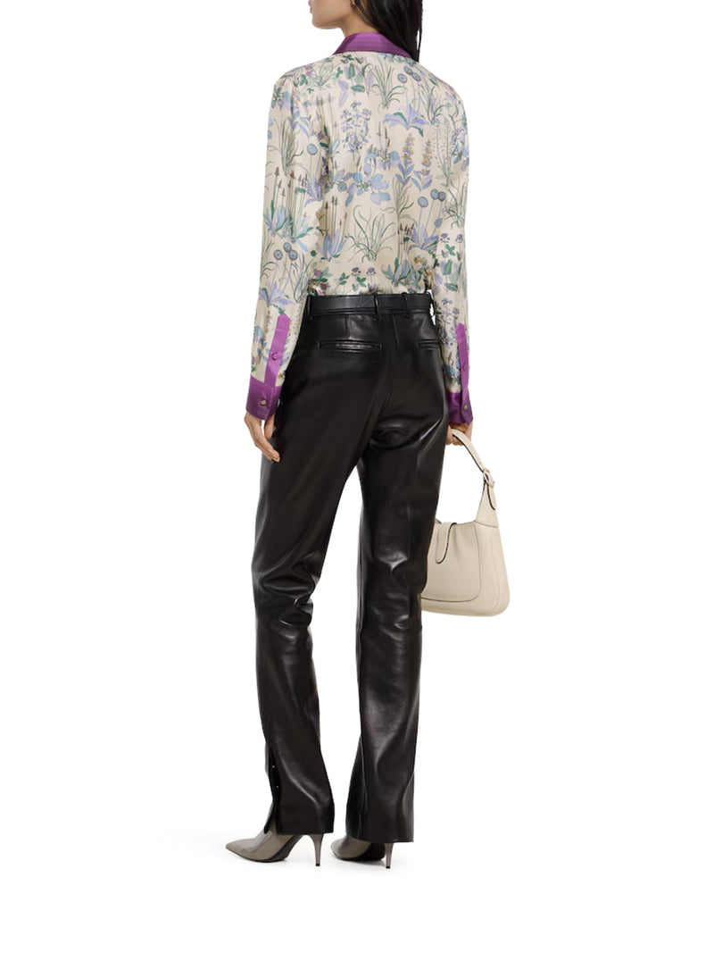 CAMICIA IN TWILL DI SETA STAMPATA