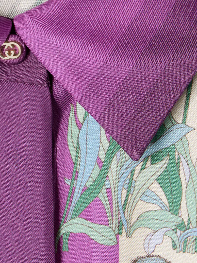CAMICIA IN TWILL DI SETA STAMPATA