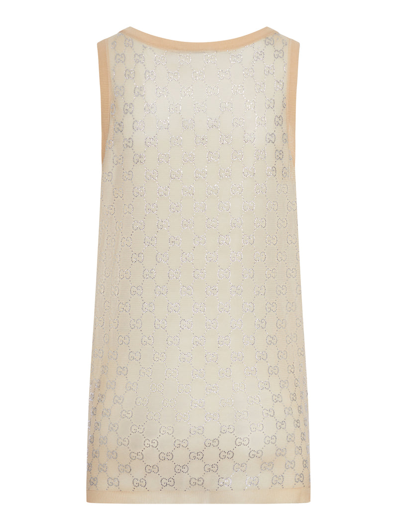 TOP IN SETA CON MOTIVO