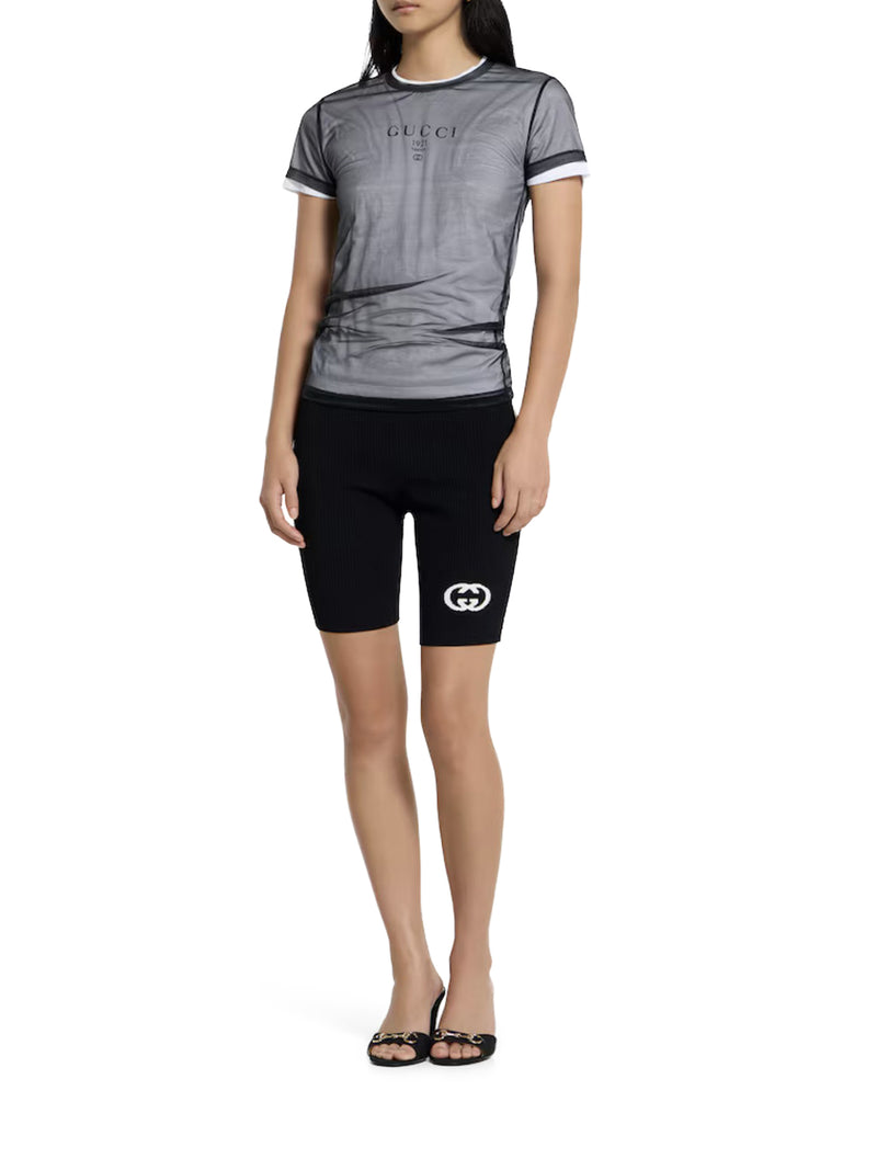 T-SHIRT IN JERSEY A DOPPIO STRATO CON STAMPA