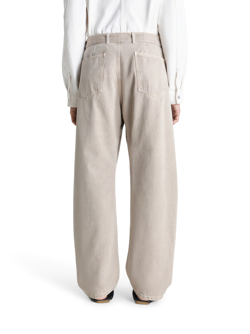 PANTALONI TWISTED IN TWIL DI COTONE CON CINTURA