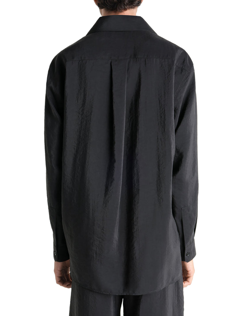 CAMICIA CON COLLO BOWLING IN SETA