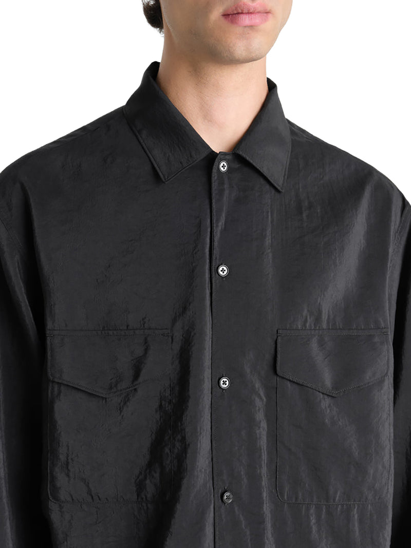 CAMICIA CON COLLO BOWLING IN SETA