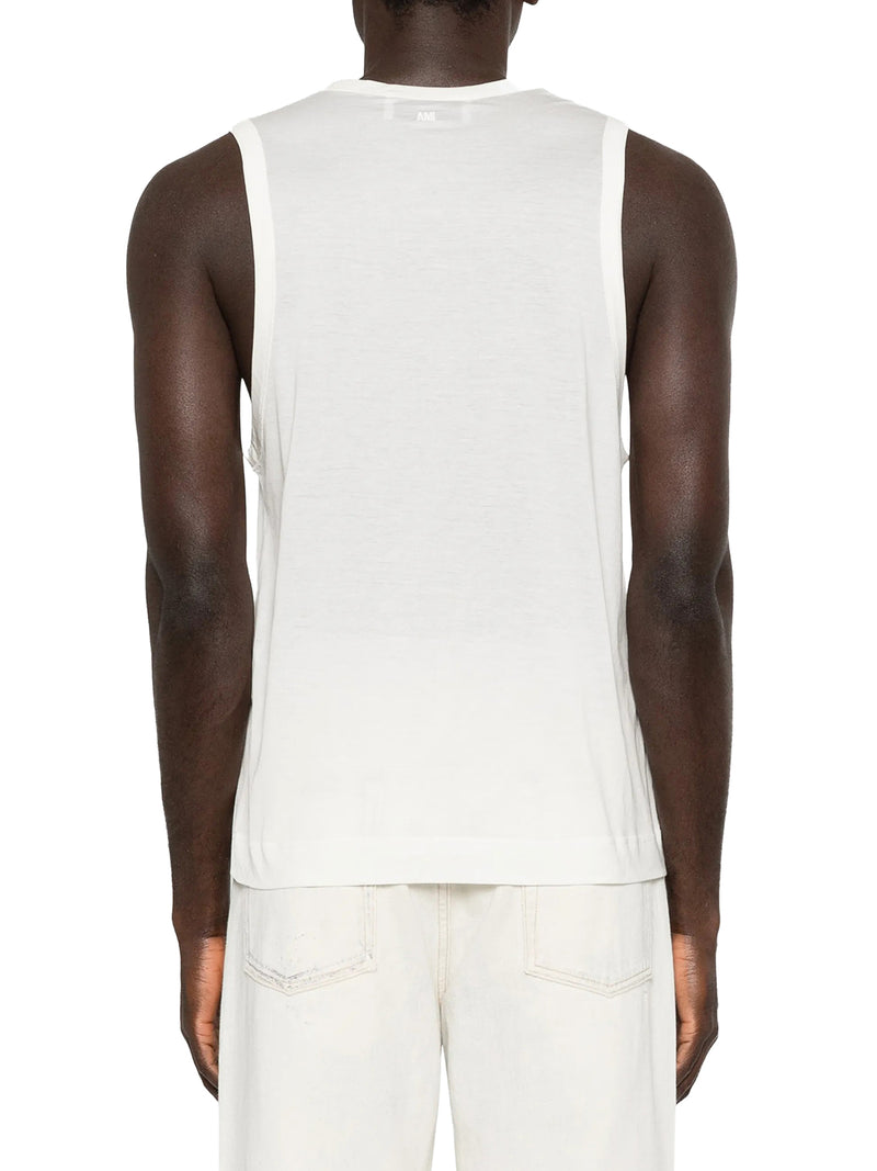 TOP IN COTONE CON RICAMO AMI DE COEUR