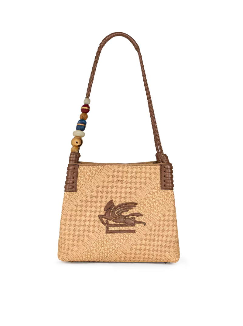 BORSA SHOPPING LIBRA PICCOLA IN RAFIA