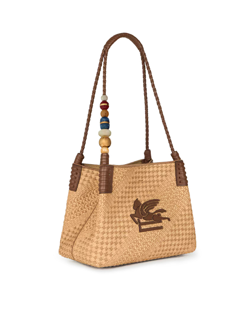 BORSA SHOPPING LIBRA PICCOLA IN RAFIA