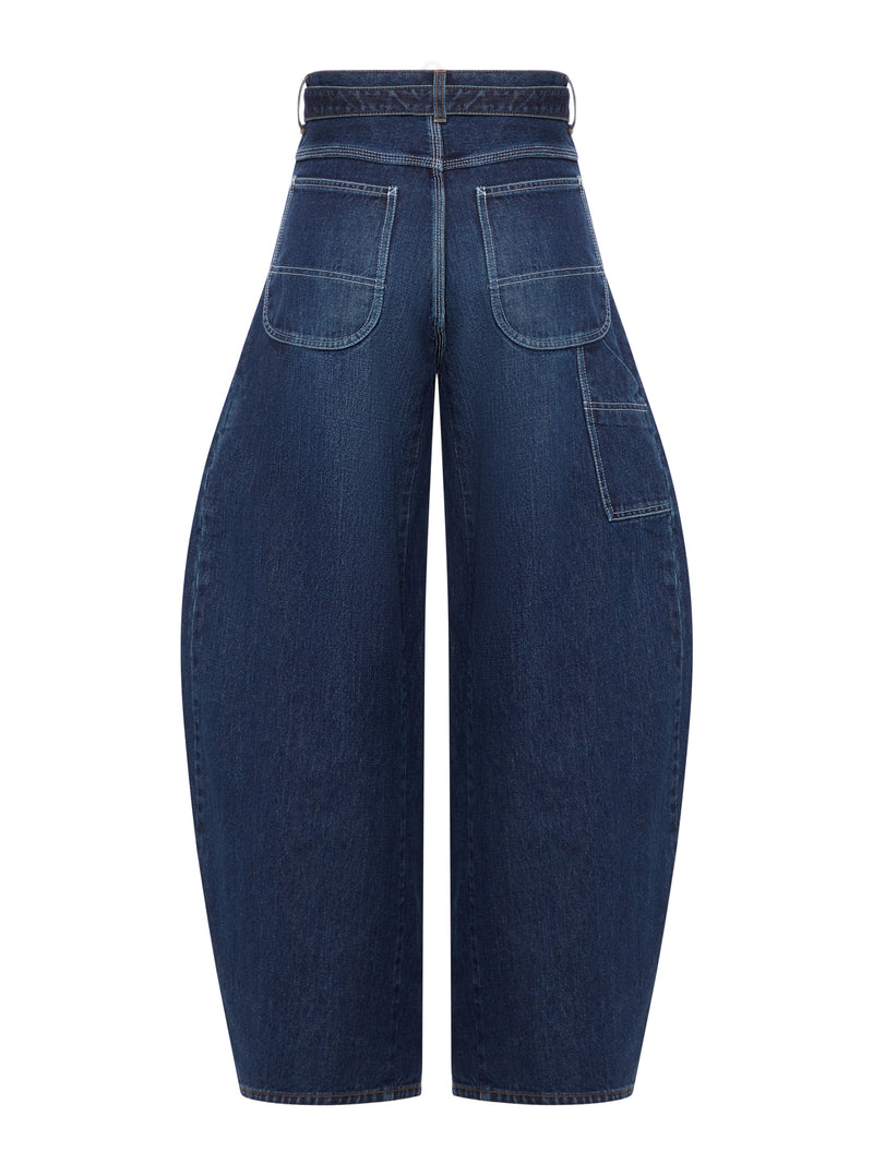 JEANS WIDE LEG IN DENIM DI COTONE