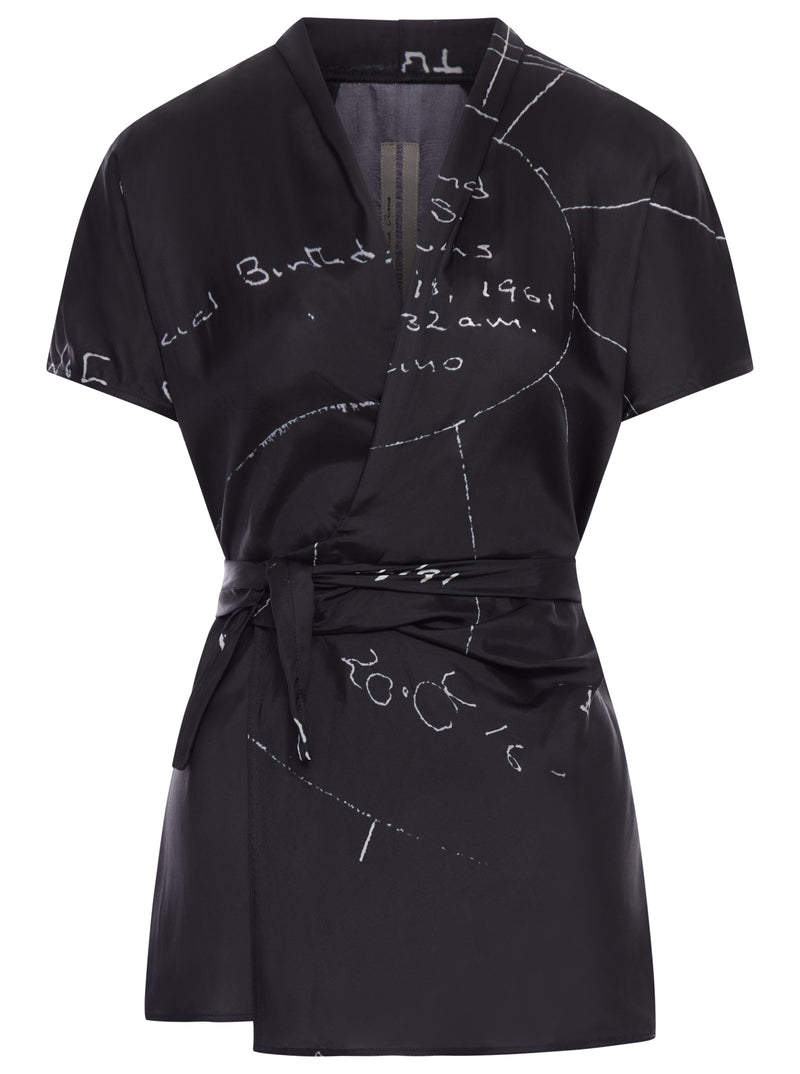 T-SHIRT WRAP CON STAMPA GRAFICA