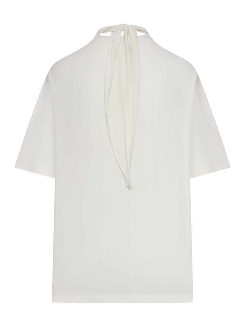 T-SHIRT CON FOULARD IN JERSEY