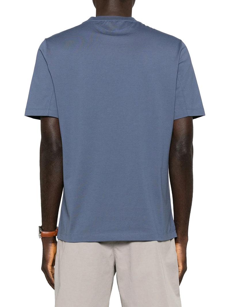 T-SHIRT IN COTONE CON LOGO STAMPATO A CONTRASTO