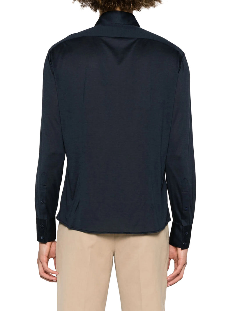 CAMICIA CLASSICA IN MISTO COTONE E SETA