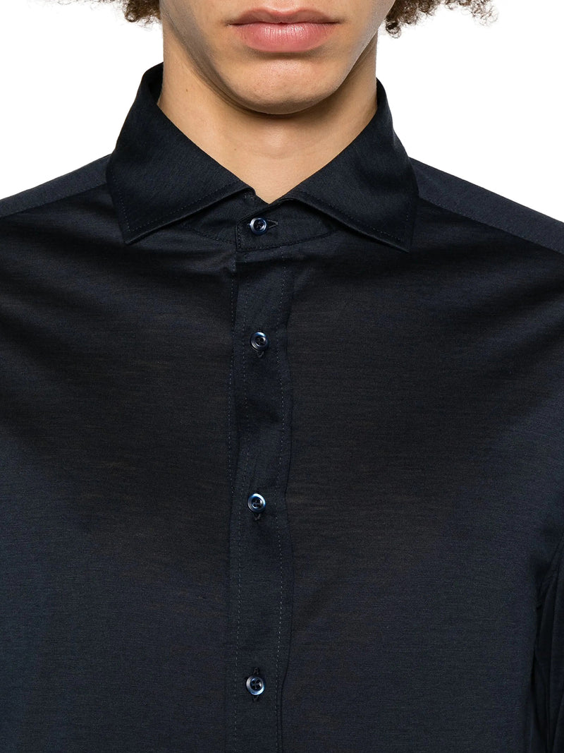 CAMICIA CLASSICA IN MISTO COTONE E SETA