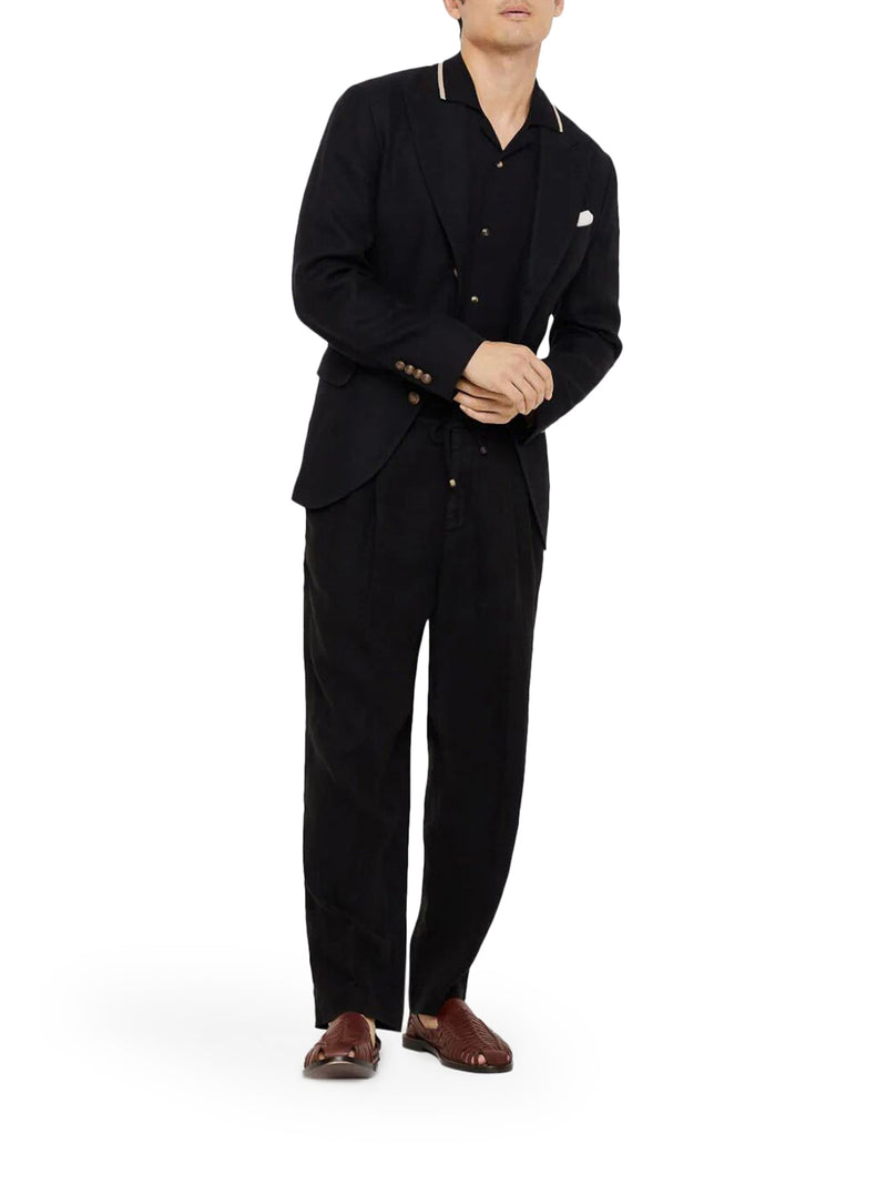 PANTALONI IN LINO CON COULISSE