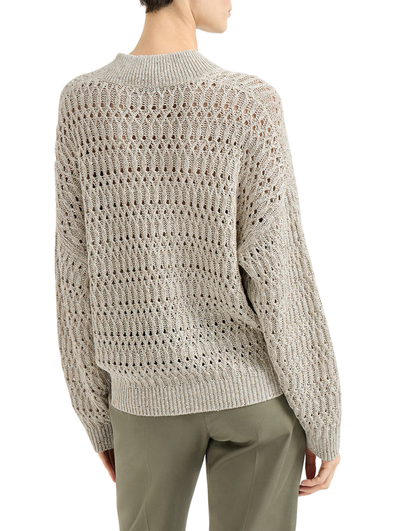 CARDIGAN DAZZLING BRAIDS IN LINO