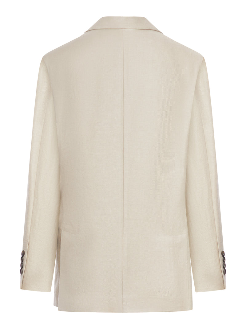 GIACCA SARTORIALE MONOPETTO IN LINO
