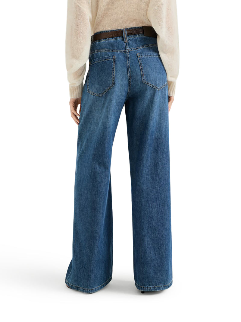 PANTALONE BAGGY IN DENIM LEGGERO CON MONILE