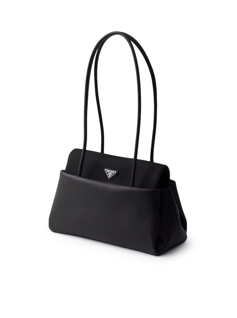 BORSA PRADA PASSAGE MEDIUM IN PELLE CON PATTINA IN RE-NYLON