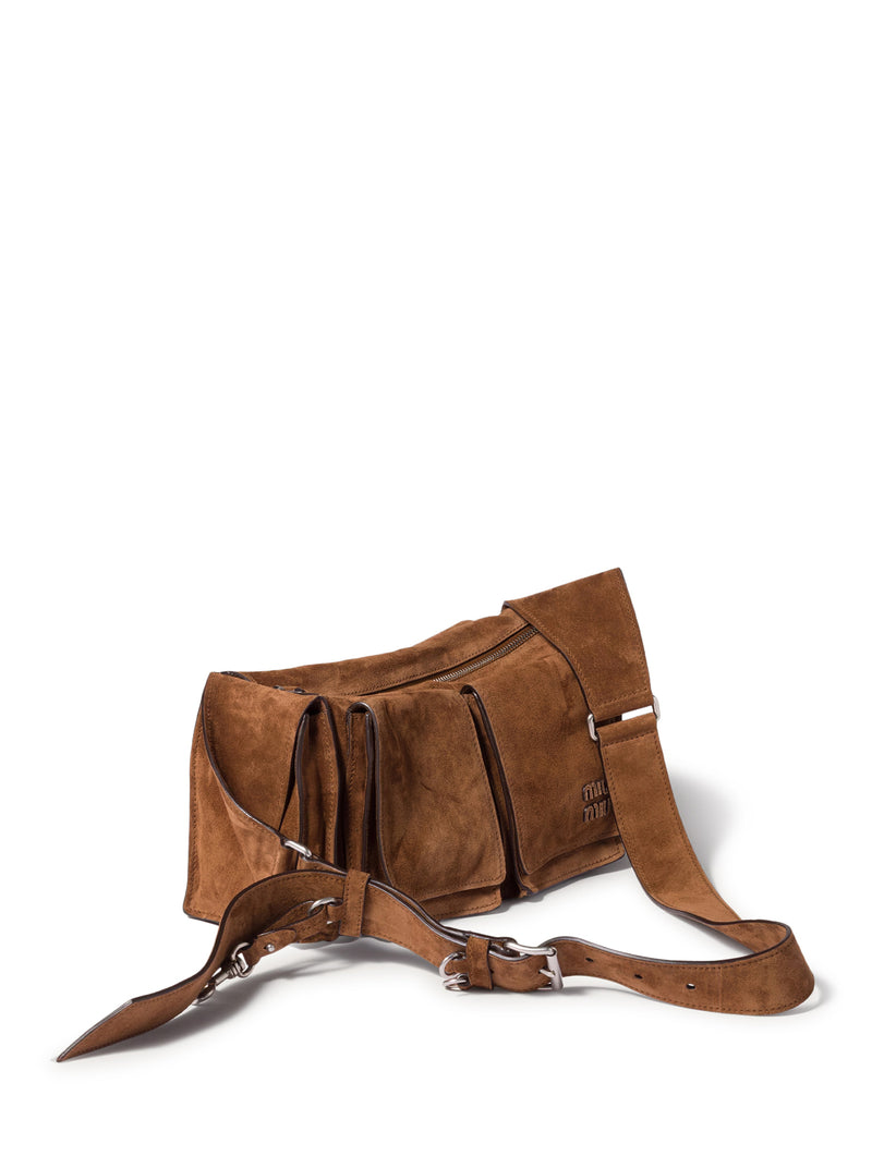 BORSA A TRACOLLA UTILITAIRE IN PELLE SCAMOSCIATA