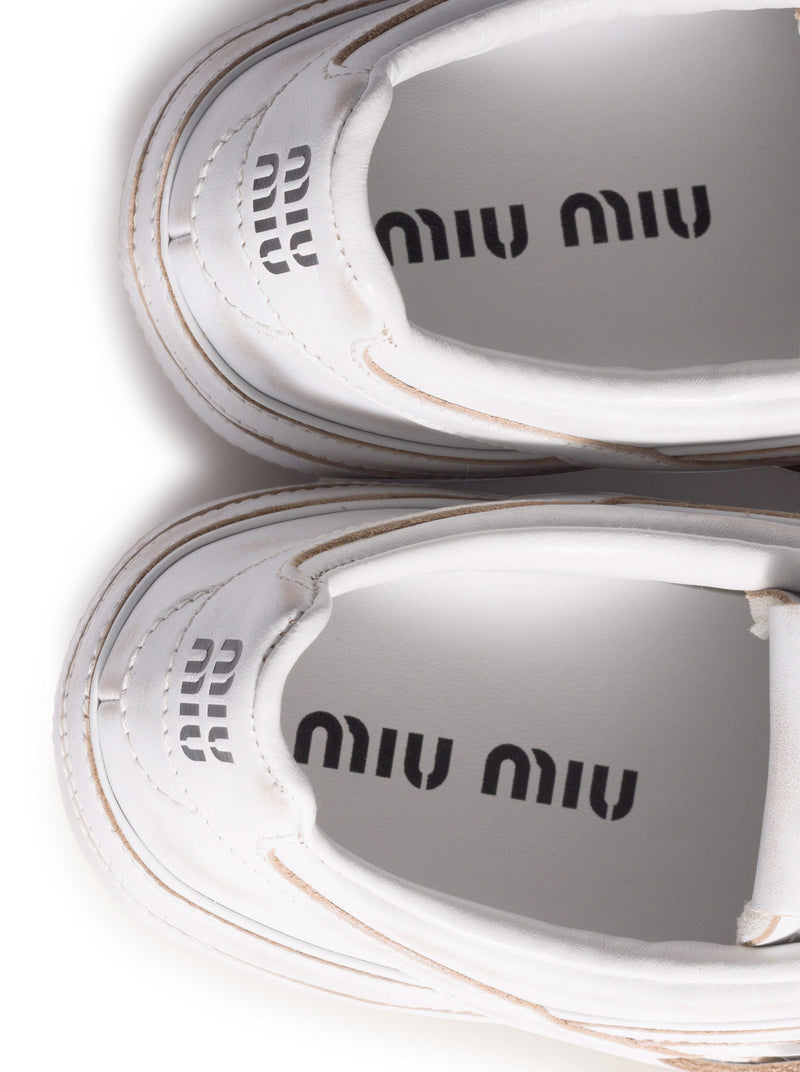 SNEAKERS GYMNASIUM IN PELLE CON FIBBIA