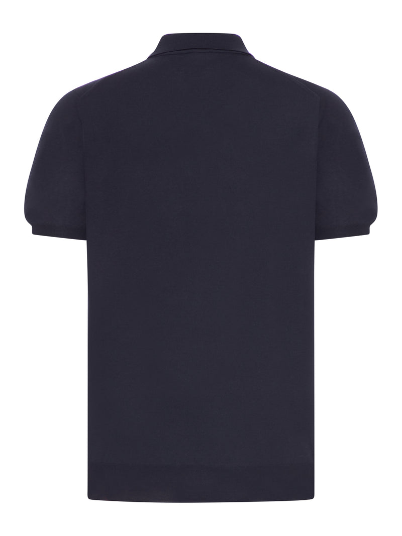 POLO IN MAGLIA DI COTONE TINTA UNITA