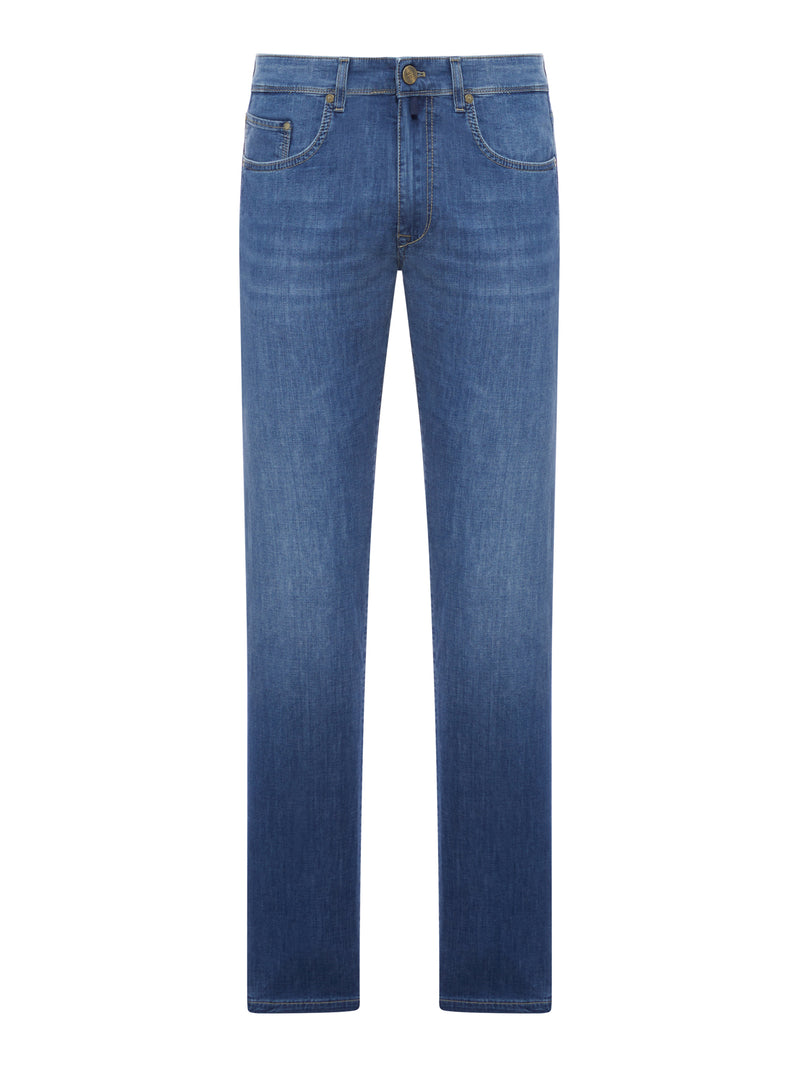 JEANS SLIM FIT IN DENIM DI COTONE A LAVAGGIO MEDIO