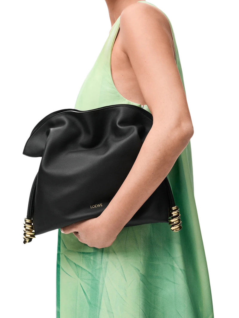 BORSA CLUTCH COIL FLAMENCO MEDIA IN NAPPA DI VITELLO