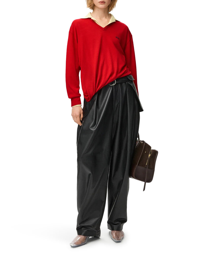 MAGLIONE DRAPPEGGIATO IN LANA MERINO