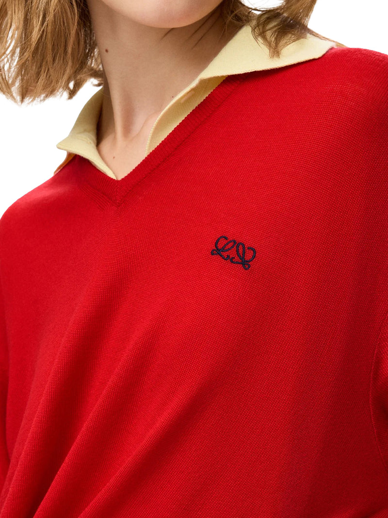 MAGLIONE DRAPPEGGIATO IN LANA MERINO