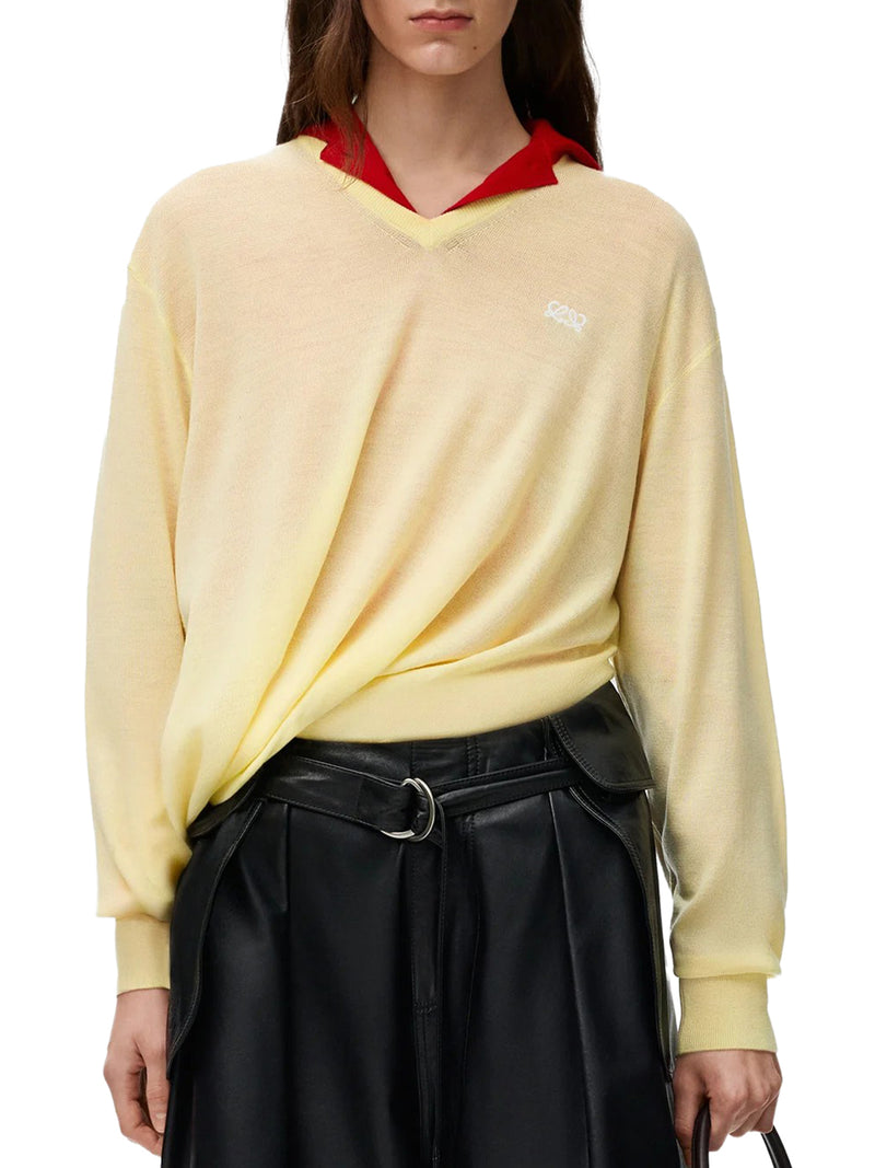 MAGLIONE DRAPPEGGIATO IN LANA MERINO