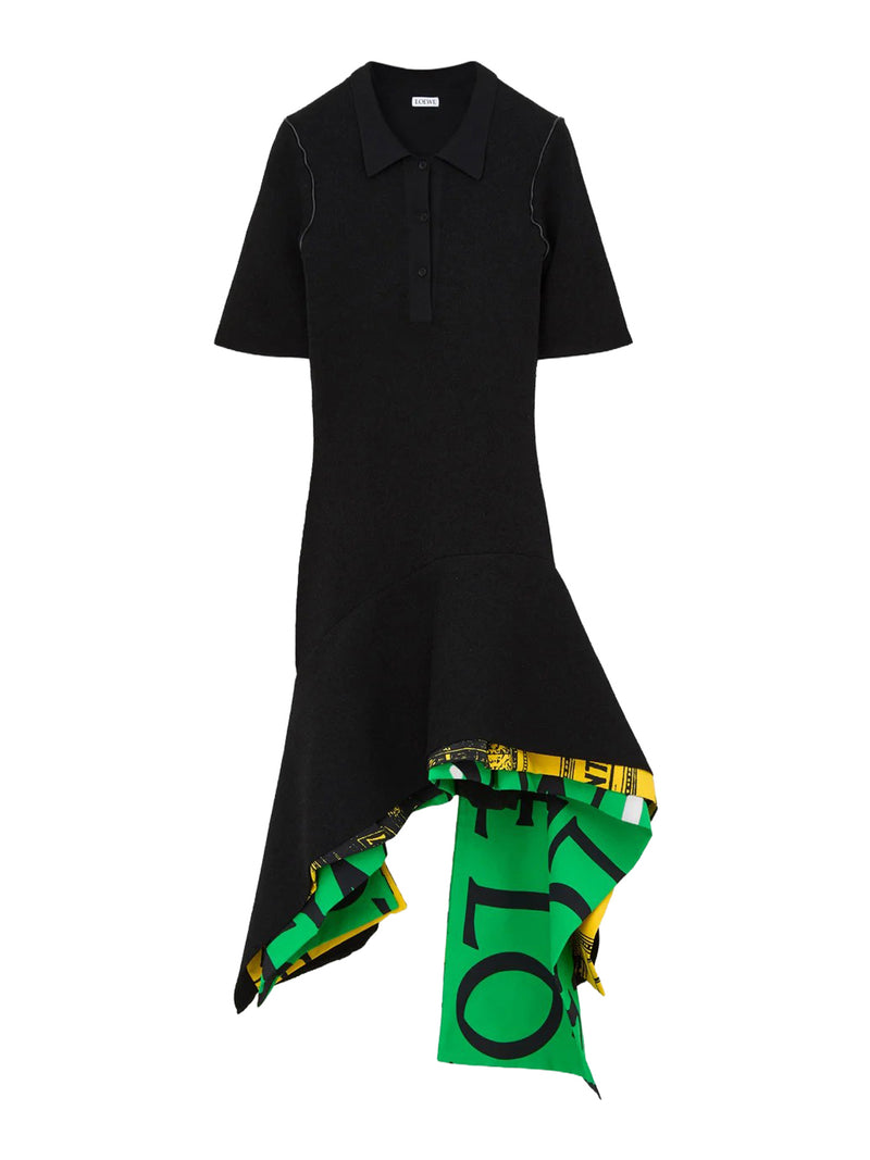 ABITO ASIMMETRICO CON ORLO MULTISTRATO