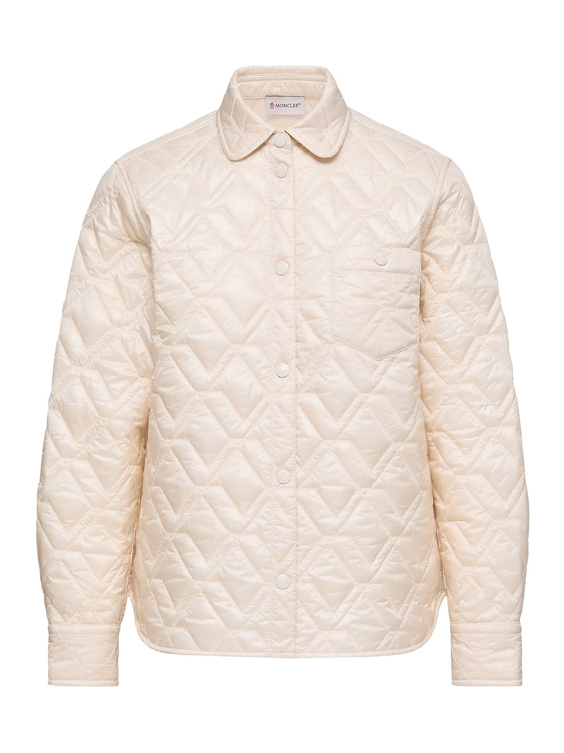 GIACCA CAMICIA IMBOTTITA CON TRAPUNTATURA A DIAMANTE