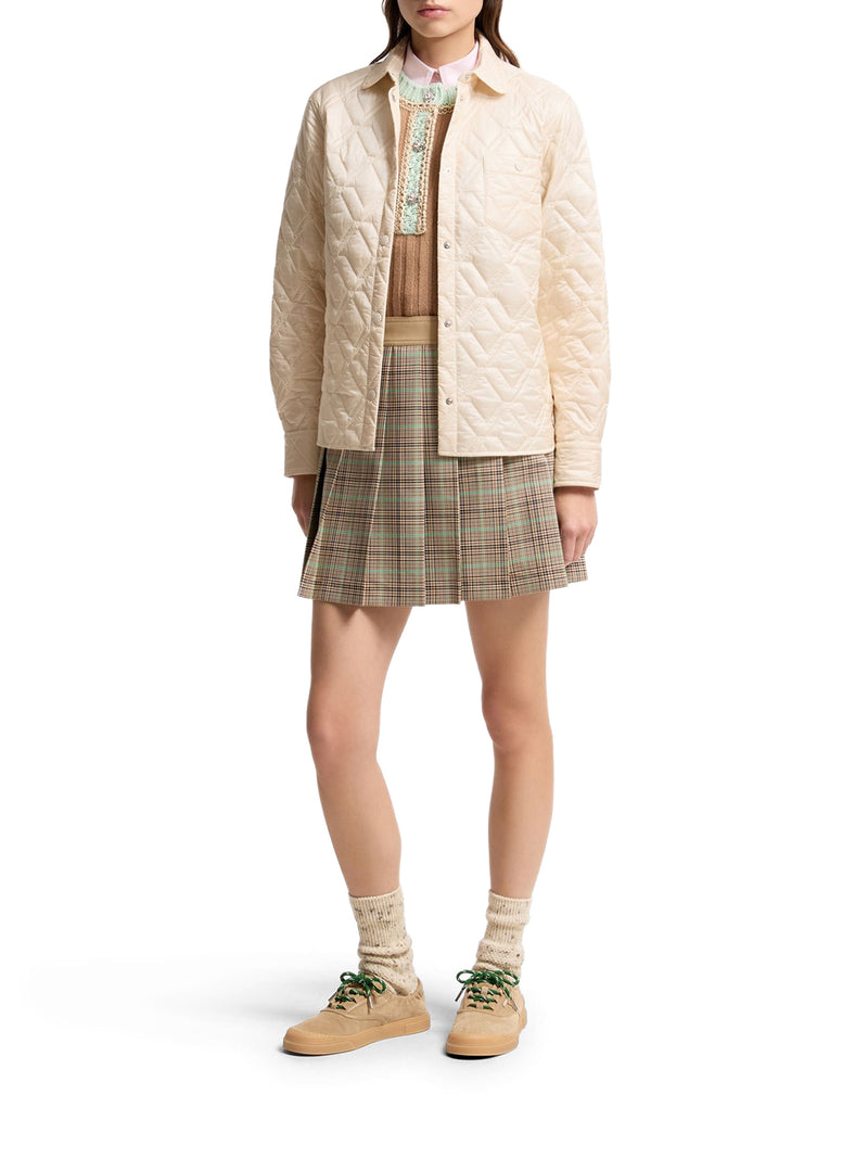 GIACCA CAMICIA IMBOTTITA CON TRAPUNTATURA A DIAMANTE