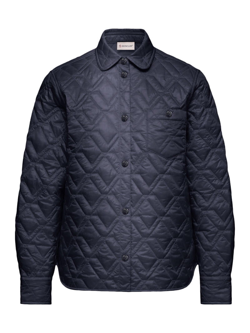 GIACCA CAMICIA IMBOTTITA CON TRAPUNTATURA A DIAMANTE