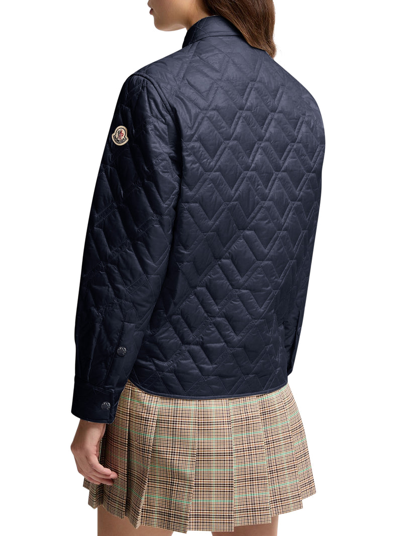 GIACCA CAMICIA IMBOTTITA CON TRAPUNTATURA A DIAMANTE