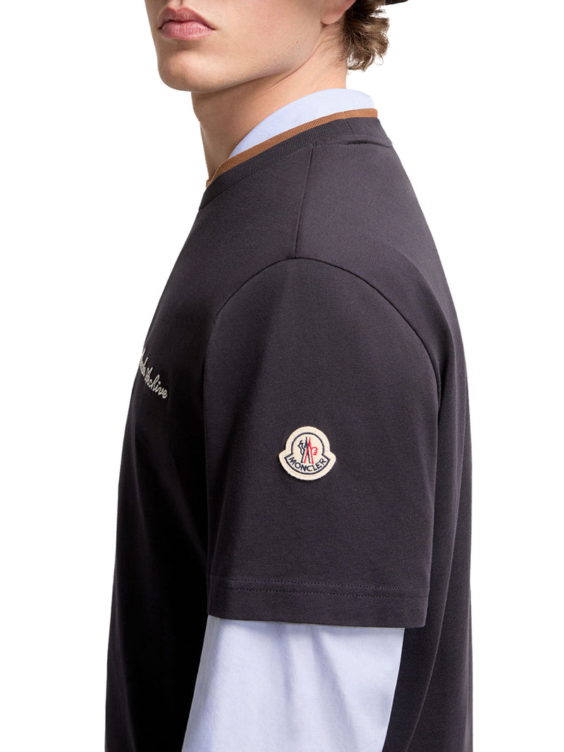 T-SHIRT CON LOGO RICAMATO IN COTONE