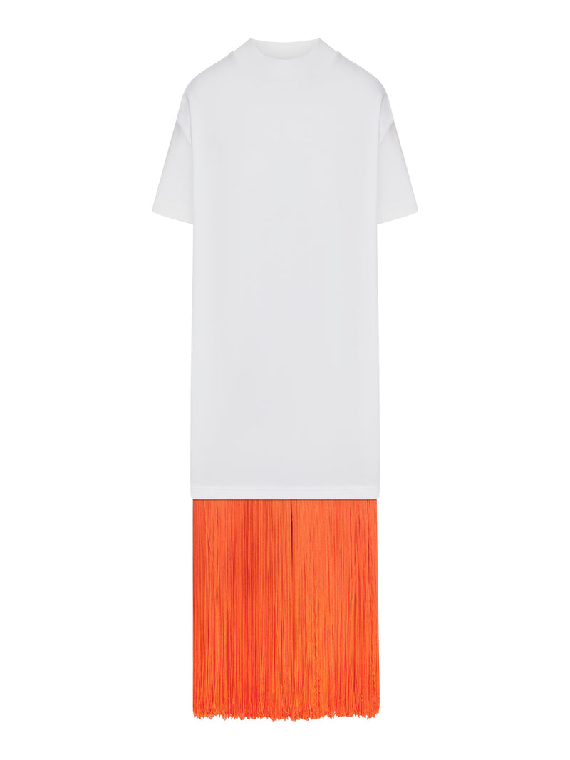 T-SHIRT IN COTONE CON FRANGE