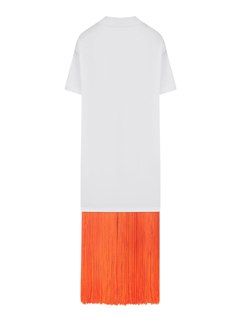 T-SHIRT IN COTONE CON FRANGE