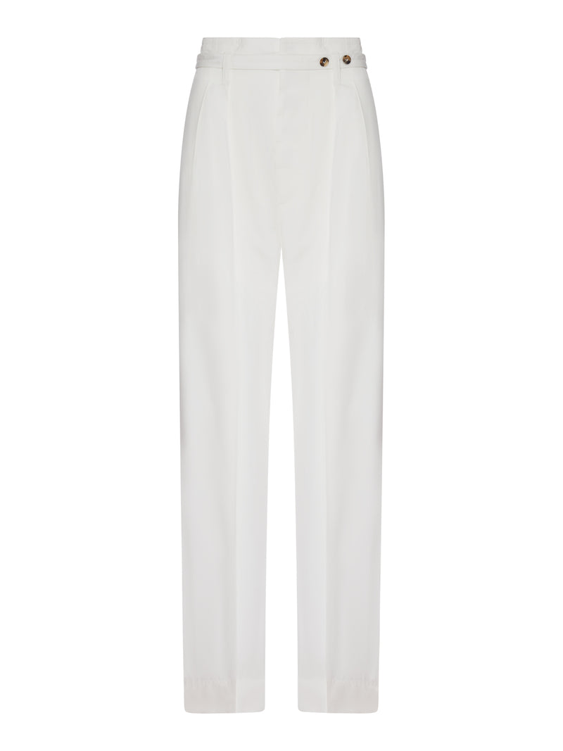 PANTALONE SARTORIALE A GAMBA DRITTA IN COTONE