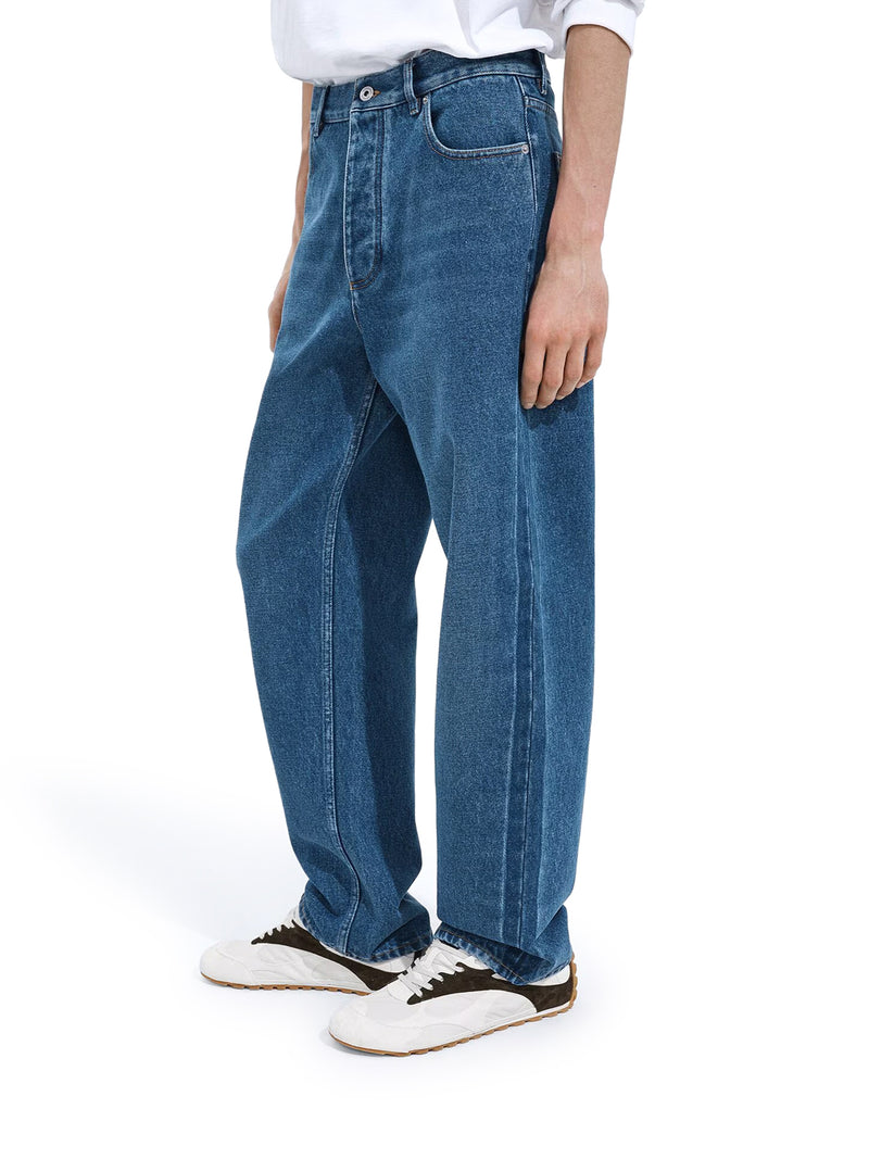 JEANS WIDE LEG IN DENIM DI COTONE