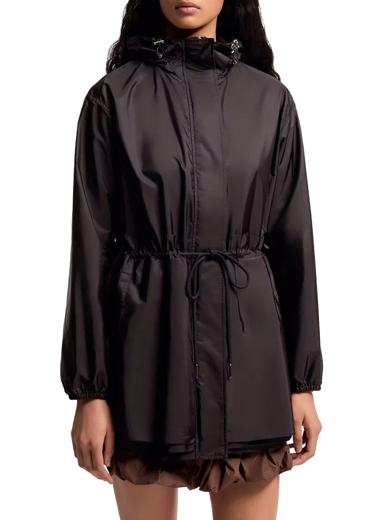 GIACCA MIDI WETEAU CON CAPPUCCIO E RUCHES