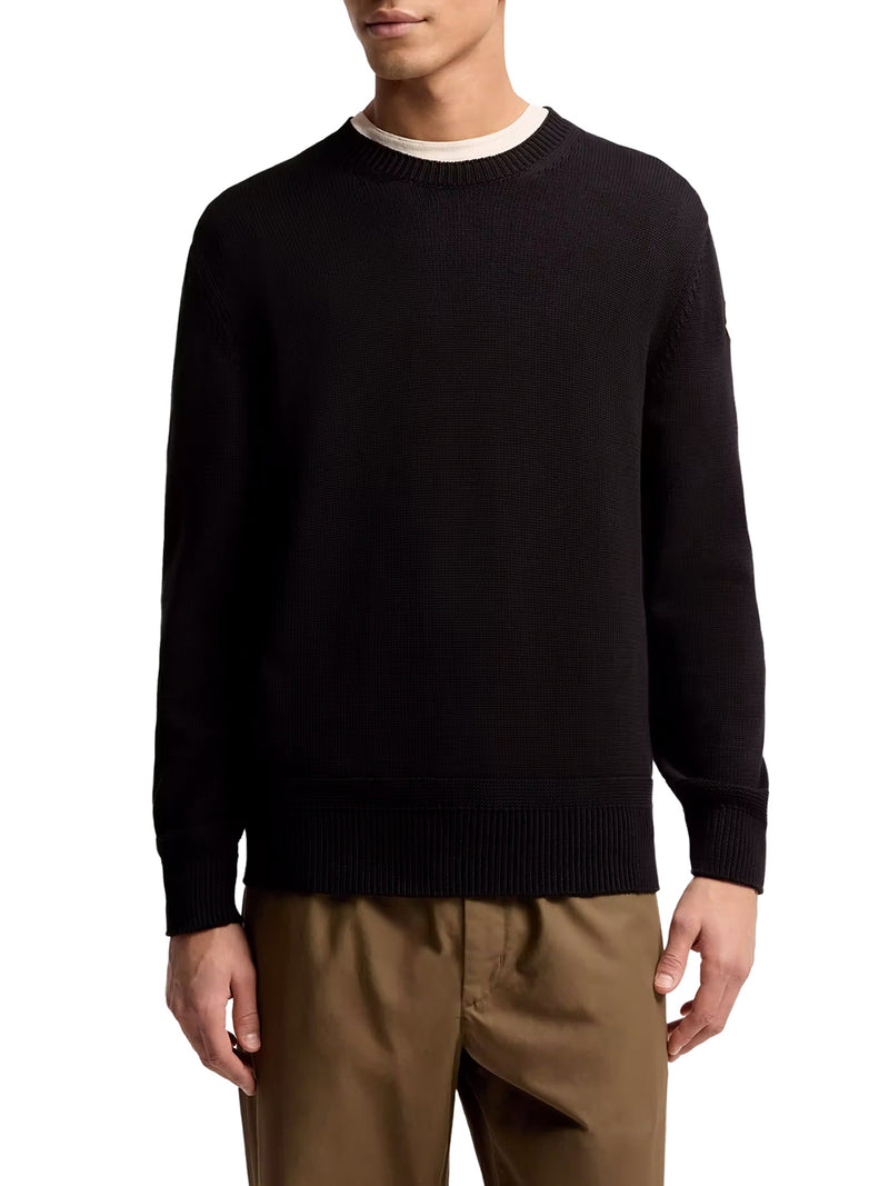 MAGLIONE IN COTONE CON PATCH LOGATO